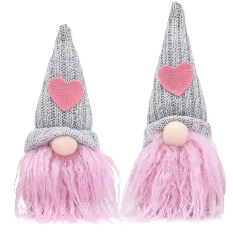 

Плюшевые игрушки ко Дню Святого Валентина, розовый гном без лица с сердцем, куклы на День святого Валентина, домашний декор для стола, сканди...