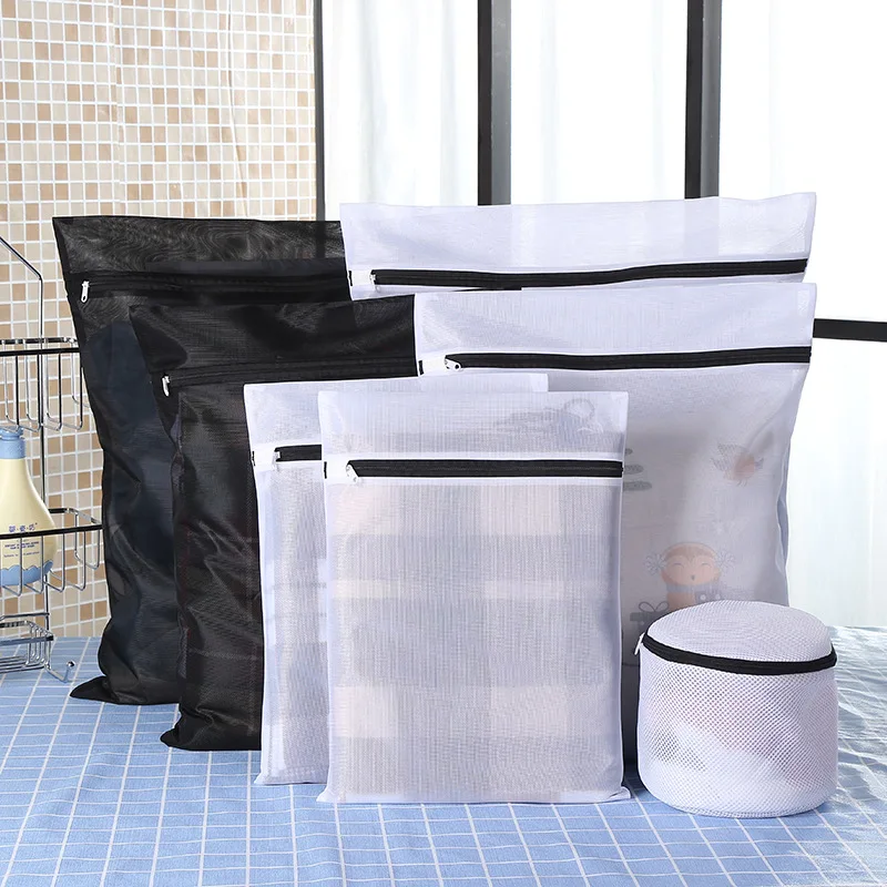 

Polyester Thickened Fine Mesh Laundry Bag Clothes Storage Bag Black and White Underwear Machine Wash Special Washing Bag