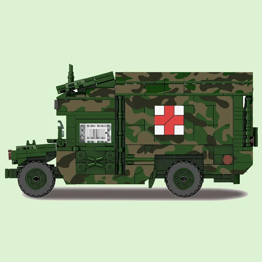 Новый Moc строительные кирпичи военная модель армейский медицинский автомобиль