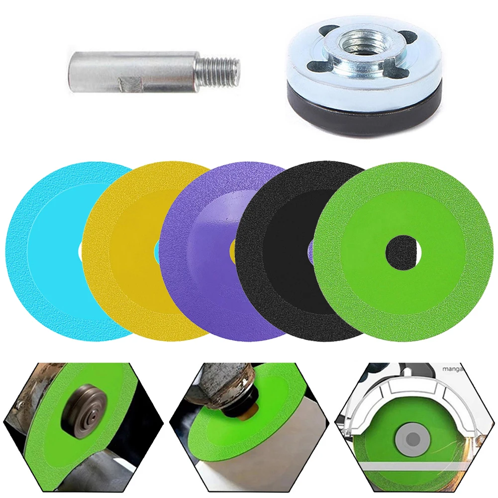 

4Pcs Set Glass Cutting Disc Adapter Set Saw Blade Ceramic Tile Jade Grinding Disc Workshop Equipment Power Tool Air Tool Accs