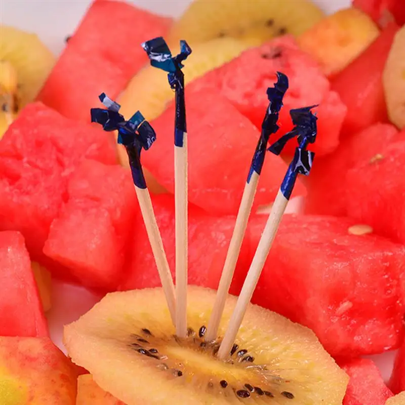 240 шт. палочки для коктейлей еды красочные дизайнерские вилка цветов и фруктов