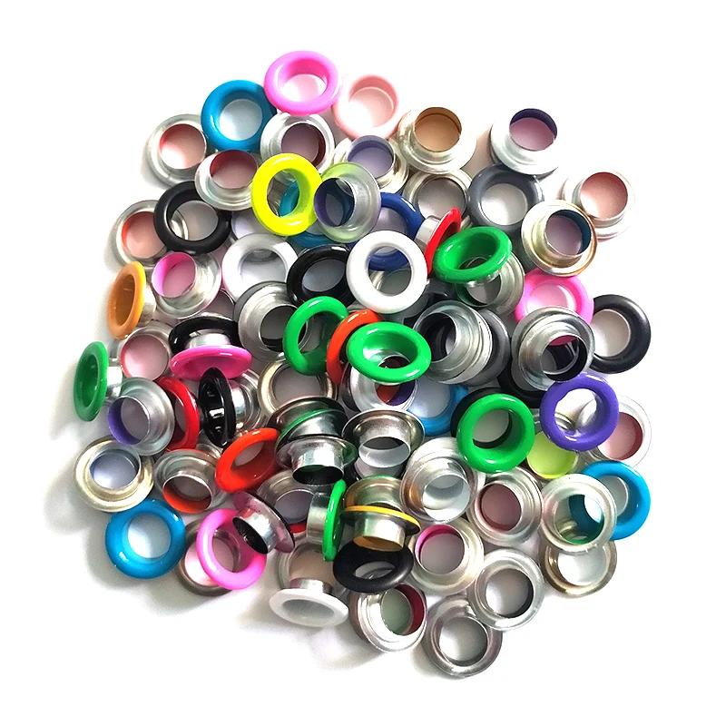 

100Pcs 8MM Garment Eyelets Button Metal Eyelets With Washer holes Buckle For Scrapbooking Shoes Belt Bag Tags DIY Leather craft