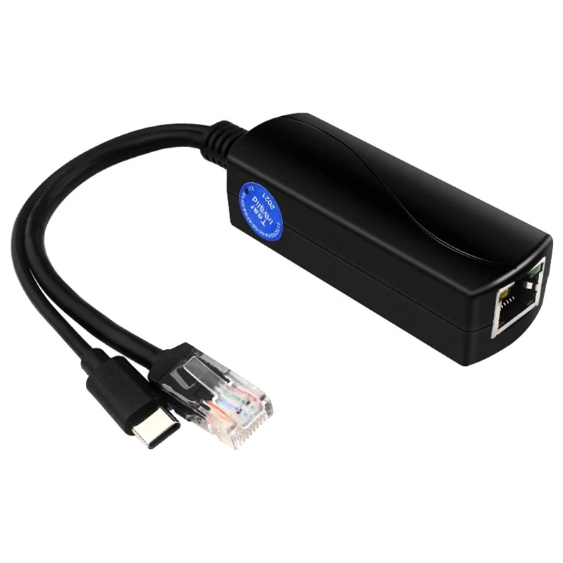 5V 3A IEEE 802.3af Стандартный разветвитель USB C PoE 10/100/1000 Мбит/с для