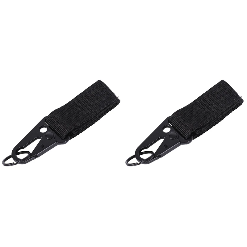 

2X Nylon Belt Hanging Clip Carabiner Hook Loop Key Holder Outdoor