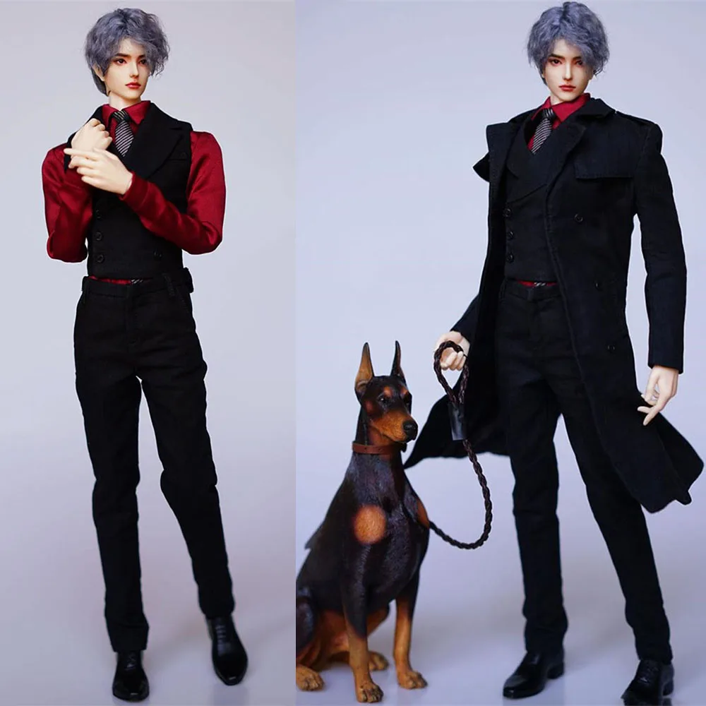 

Коллекционная Женская одежда 1/6, модель аксессуаров для мужской одежды, черная ветровка, красивый мужской костюм Для 12-дюймового тела MAF