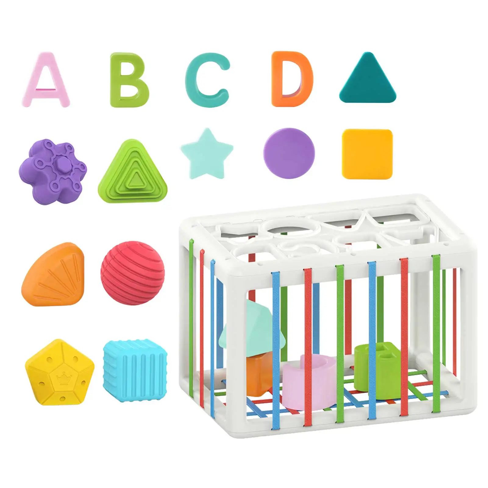 

Baby Shape Sorting Toys Sensory Bin Toy With Balls And Blocks Early Educational Toddlers Birthday Gifts Montessori Learning Toys