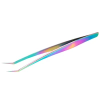 claiver colorful stainless steel tweezers graft eyelash extensions tweezers curved straight nail clipper 1pcs nipper makeup tool