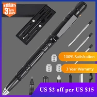 xiaomi multi function tactical pen edc knife military defense protection supplies flashlight bottle opener glass breaker tool
