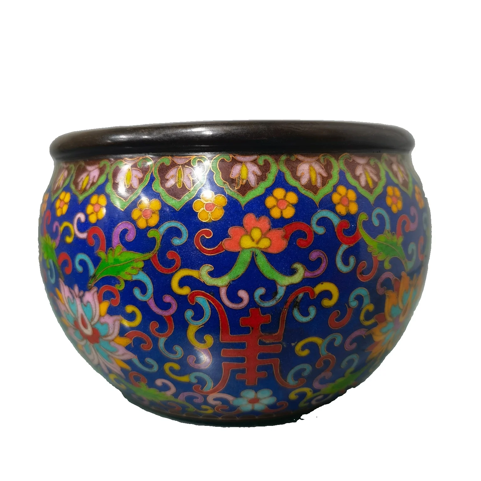 

LAOJUNLU Cloisonne S Passionflower Jar Style 932 Chinese Traditional Style Antiques Fine Art Gifts Crafts