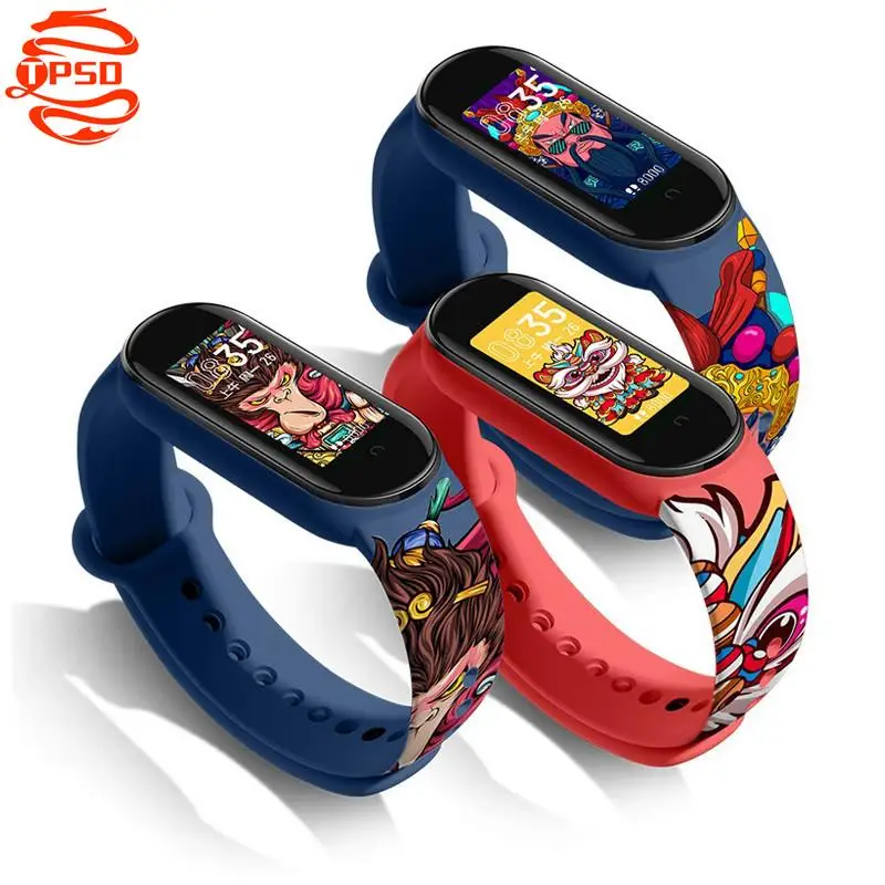 

Ремешок с цветочным принтом для Xiaomi Mi Band 6 5 NFC 5
