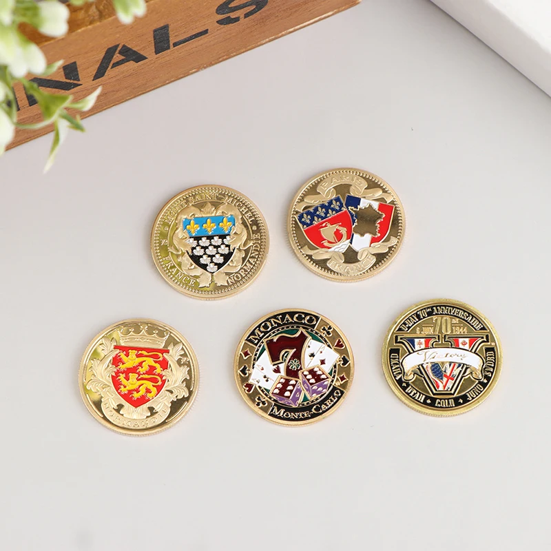 

1Pc Casino Monaco Good Luck Chip Challenge Coin Metal Poker Chip Casino Iron Make Lucky Coin Souvenir Collection Gift