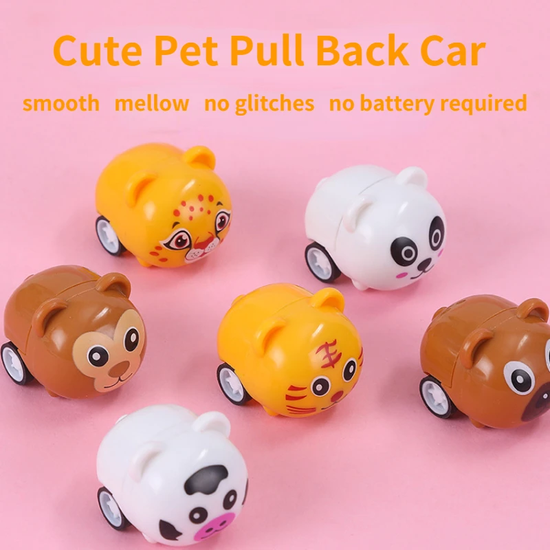

Cute Pet Pull Back Car Cartoon Animal Back Car Small Speed Gift Children's Educational Toys Wholesale Models No Battery Required