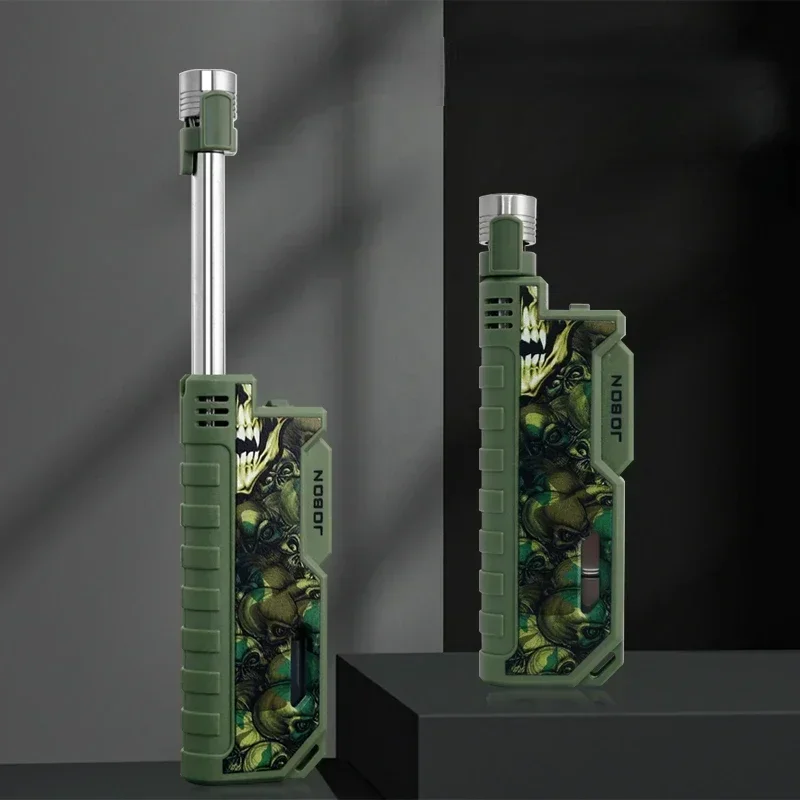 Новая креативная телескопическая ветрозащитная зажигалка с синим пламенем