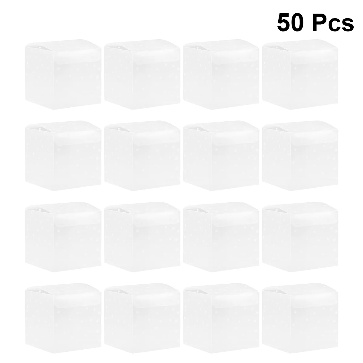 

50PCS in 1 Set Candy Boxes Square Polka Dot Packing Case Candy Case Party Favor for Wedding Party