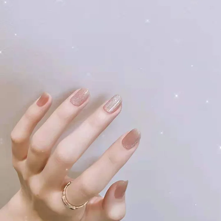 

24 шт., многоразовые клейкие накладные ногти для маникюра