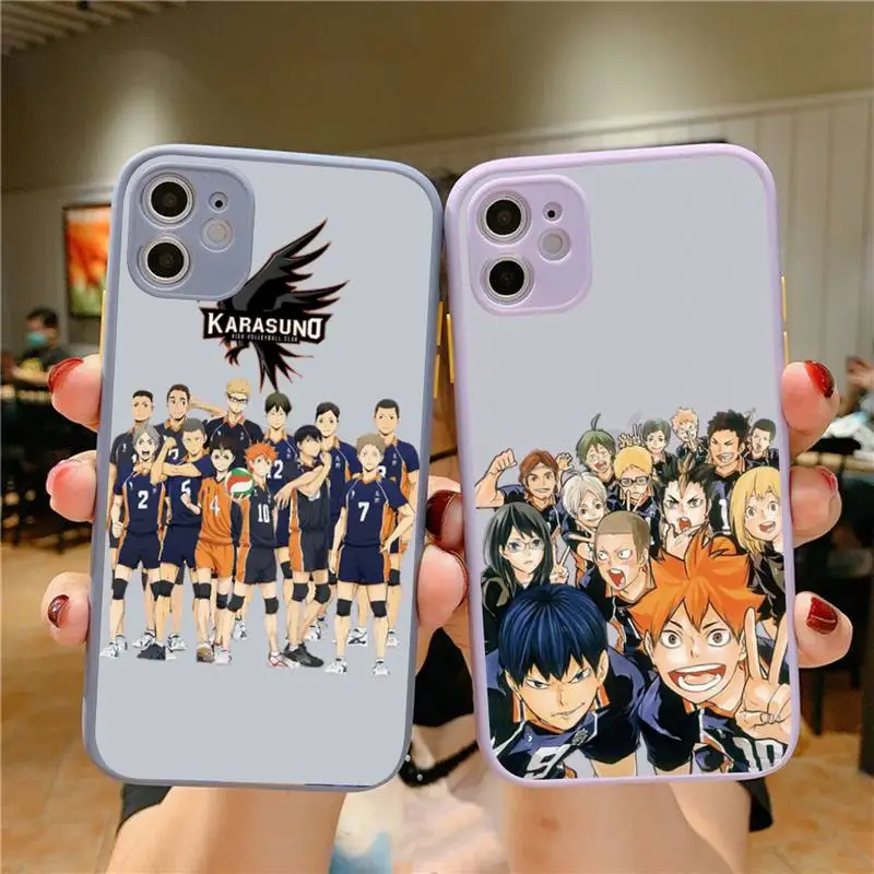 

Yinuoda Anime Haikyuu High School Volleyball Hinata Kageyama Tobio Phone Case for iPhone 11 12 13 Mini Pro Xs Max 8 7 6Plus X XR