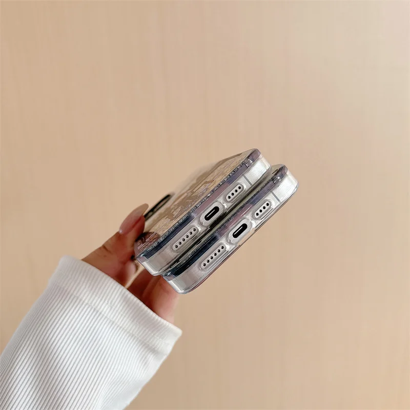 Плавающий серебряный чехол Рыбья чешуя-русалка для iPhone 15 13 14 Pro Max жидкий с