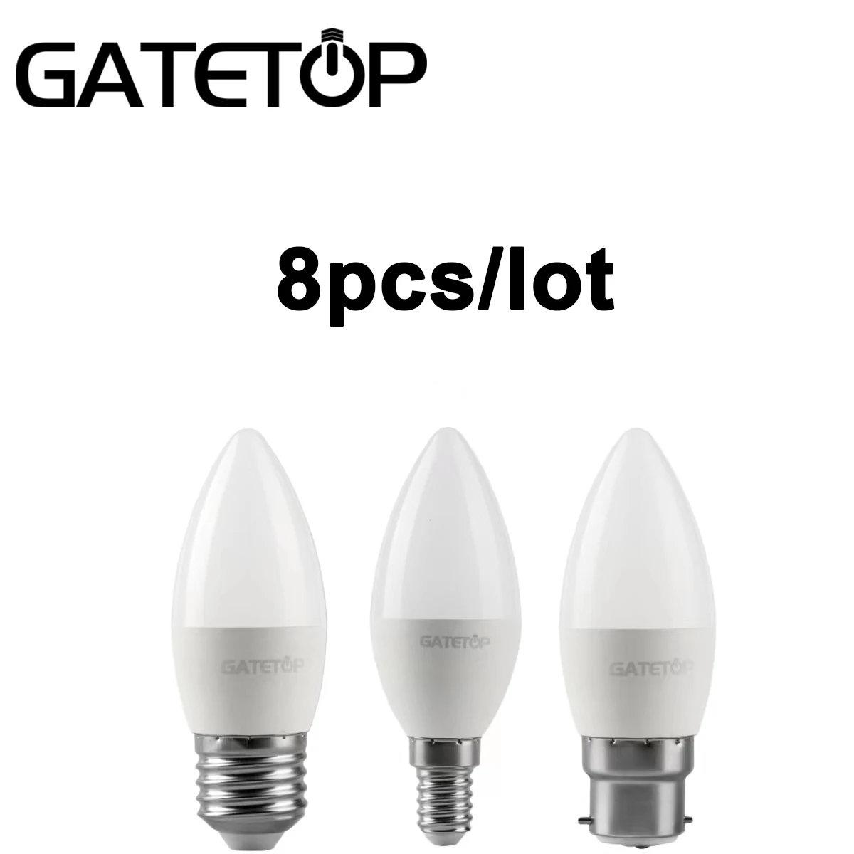 

8Pcs 220V Led Bulb C37 3W-7W E27 B22 E14 Warm White Day White Cold White Lamp For Home Decoration