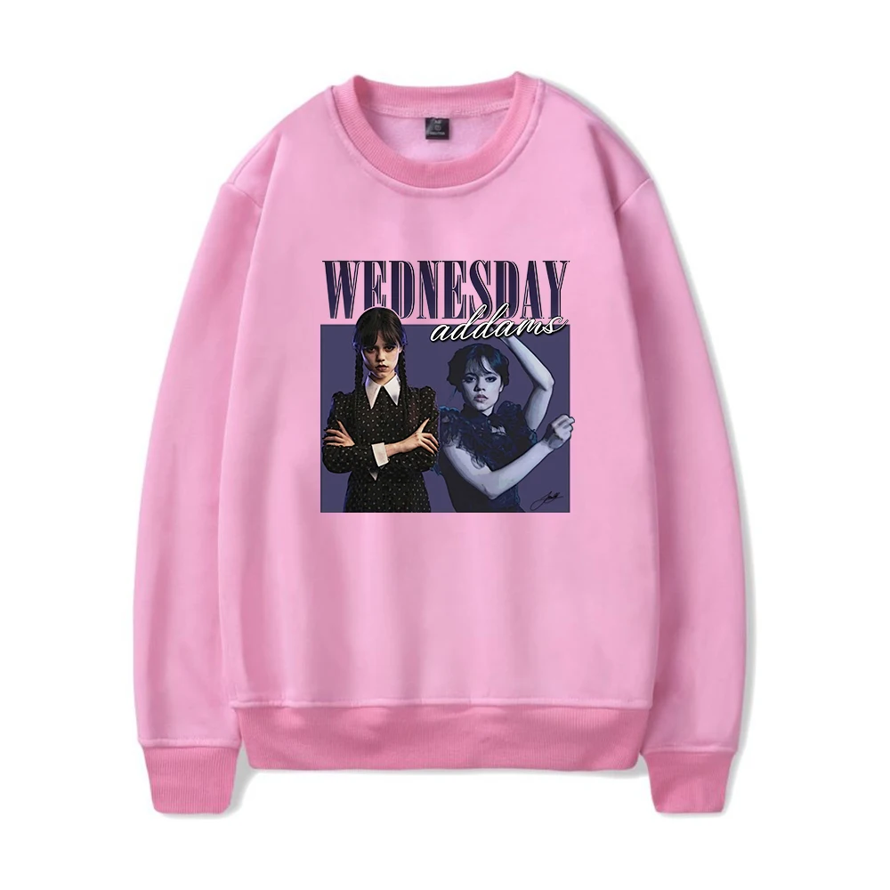 

Jenna Ortega Merch Wednesday Addams Tv Series Crewneck Long Sleeve Men Women Sweatshirt 2022 Casual Style Hip Hop Clothes
