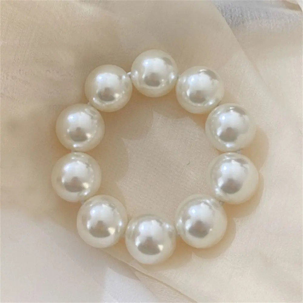 

Женские большие жемчужные резинки для волос, модные резинки для волос в Корейском стиле, резинки для волос для девочек, аксессуары для волос