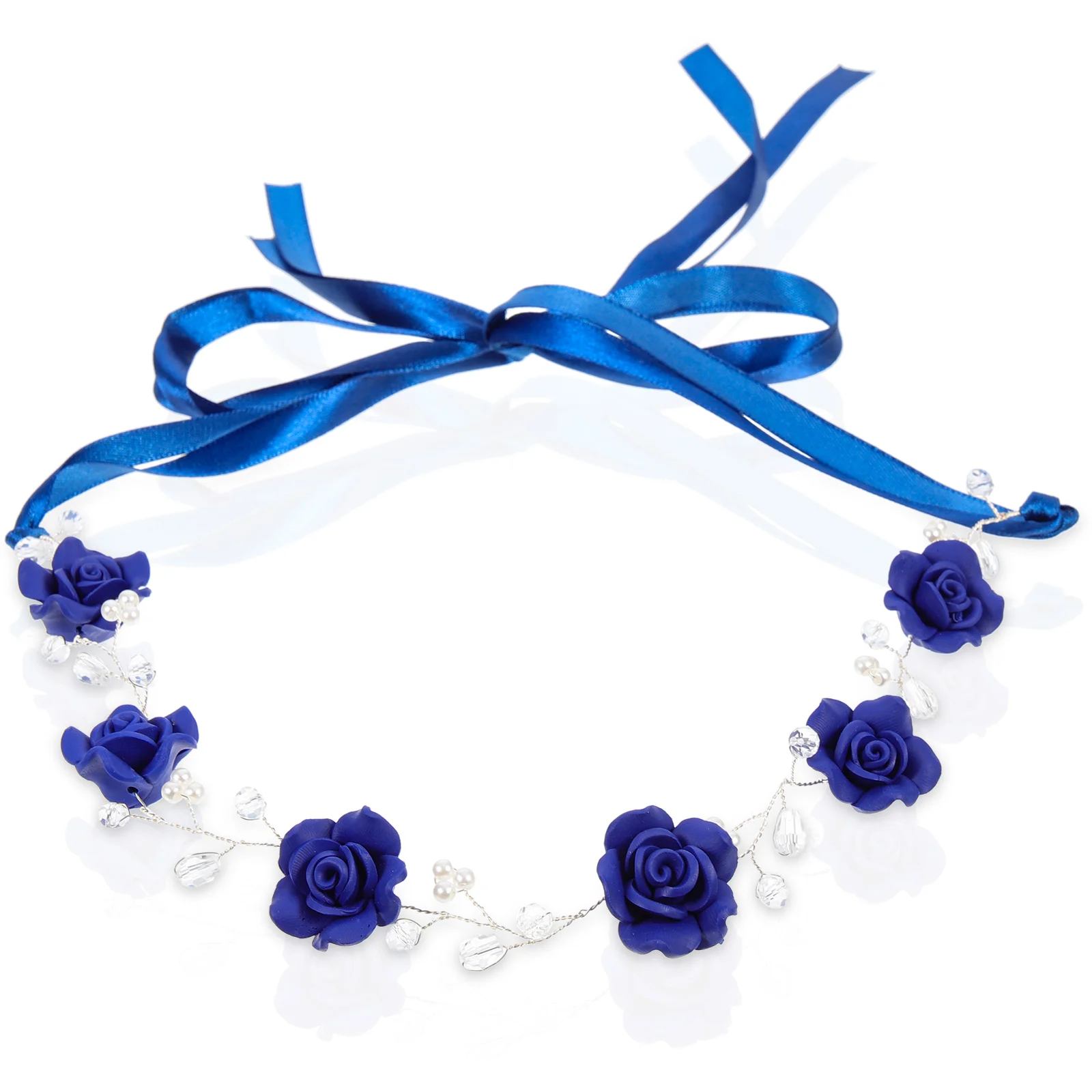 

Halo Bridal Accessories Headband Accessory Girl Hairband Vine Navy Wedding Headpiece Women Pearl Tiara Polymer Clay Miss Pearls