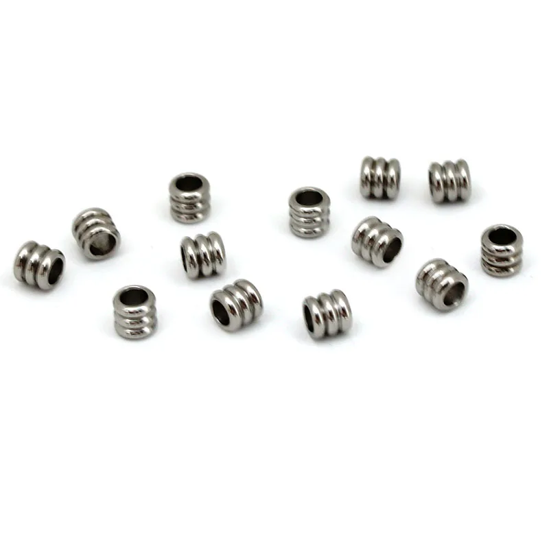 20 шт. свободные бусины-разделители из нержавеющей стали с большим отверстием 3/4/5/6