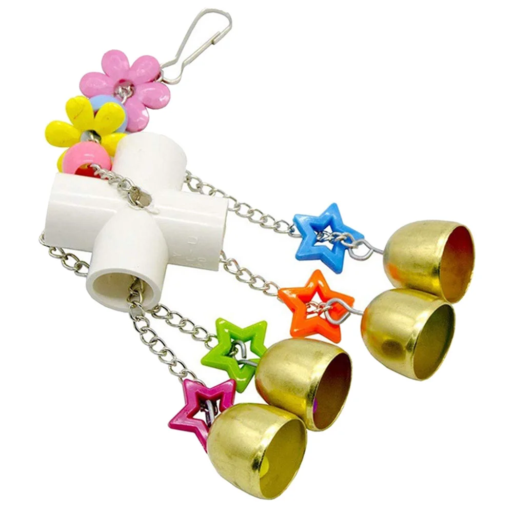 

Bird Toys Parrot Toy Bells Hanging Bell Cagechew Bite Pendant Chewing Budgie Parakeet Playground Diversion Birds Treat Foraging