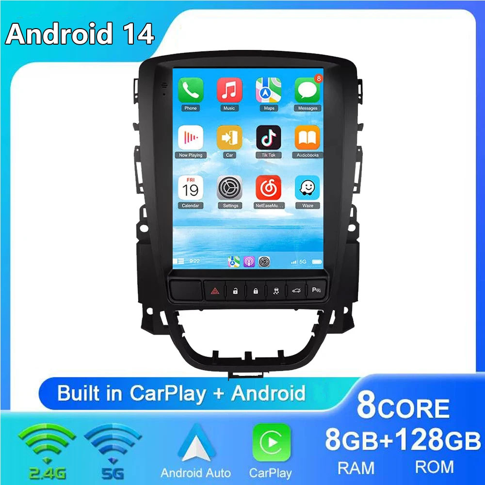 Автомобильный Android 14 9 7 дюйма для Opel Astra J Vauxhall Buick Verano 2009-2015 авторадио GPS Navi головное