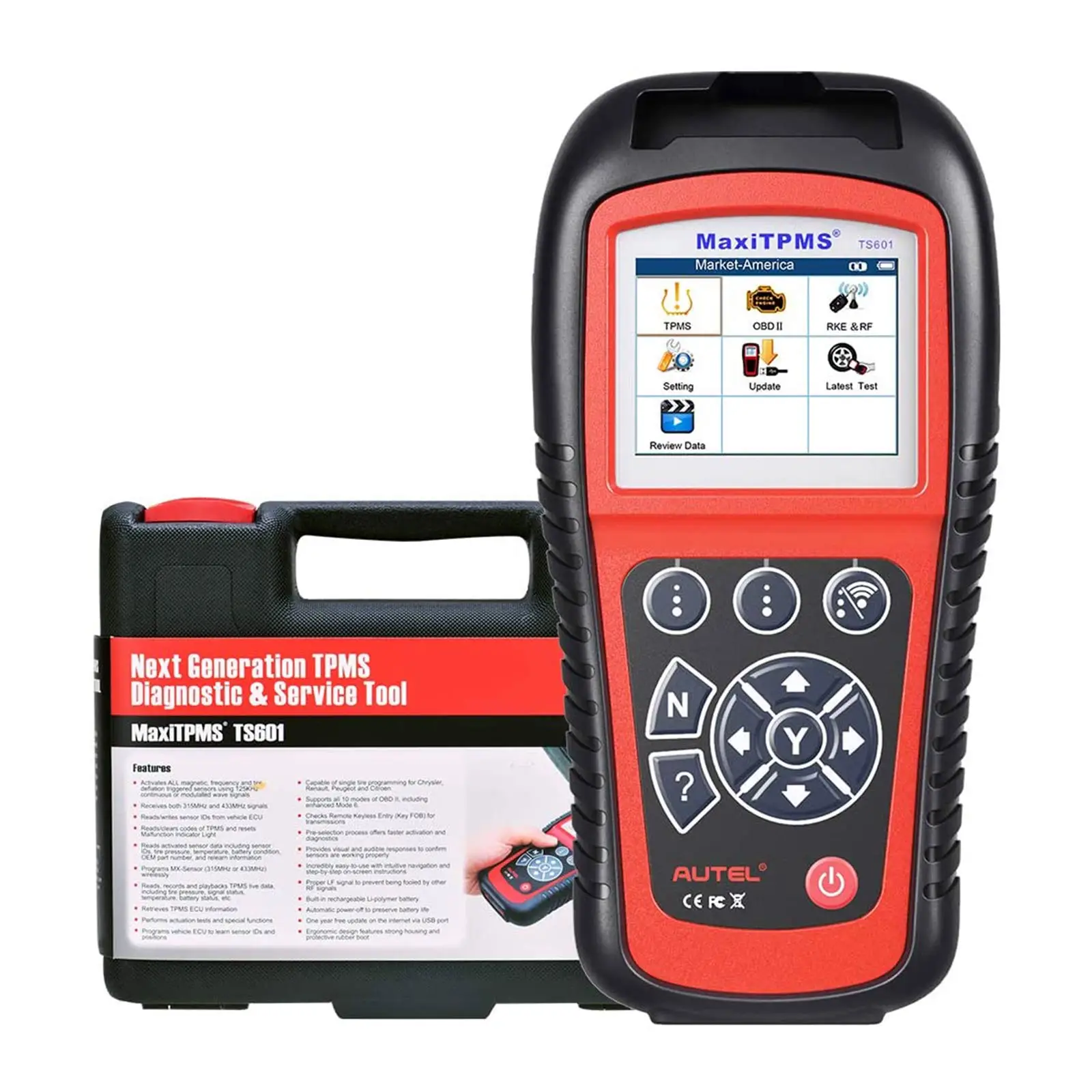 Оригинальный Универсальный ИНСТРУМЕНТ Autel MaxiTPMS TS601 для переобучения TPMS с полным