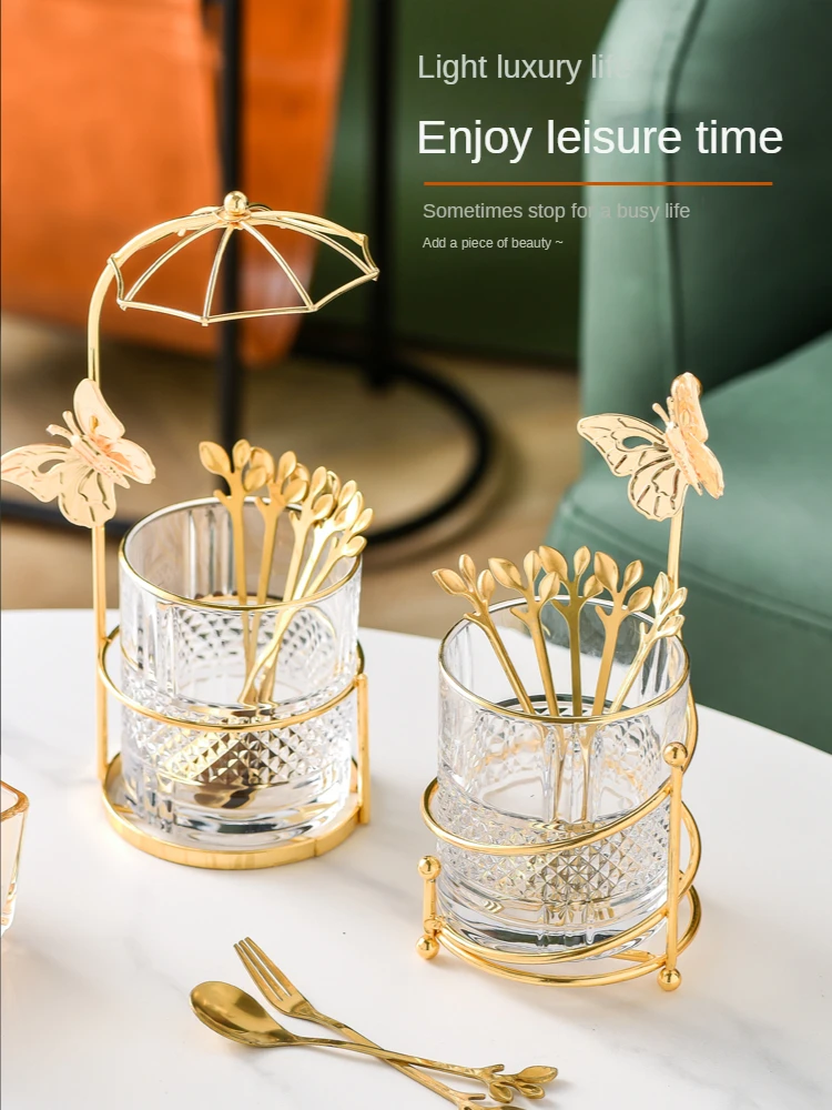 

Бытовой товар, роскошный набор вилок для фруктов из нержавеющей стали, вилка, ложка, емкость для хранения, значок для фруктов, сетка, красная вилка для десертов, вилка для десертов