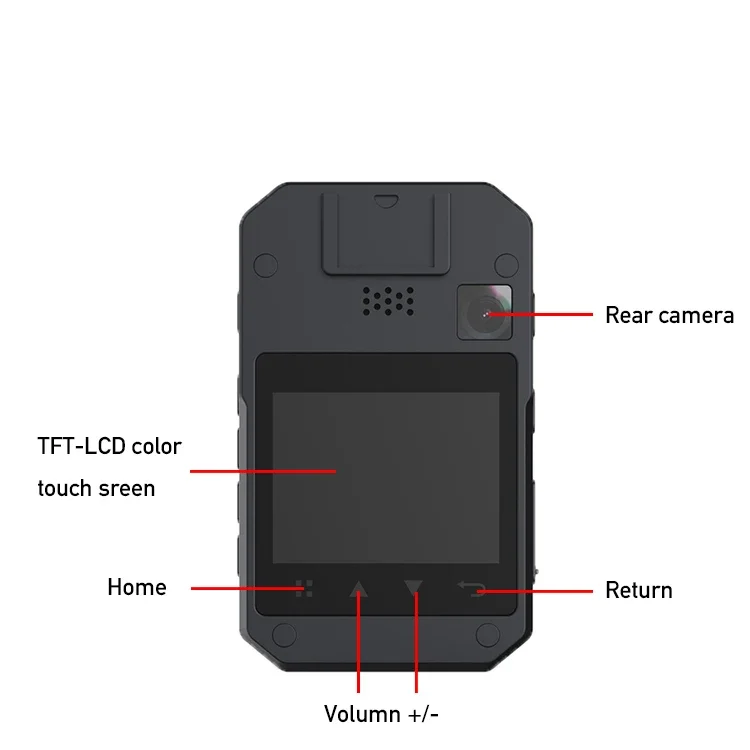 2022 Android камера для ношения на теле IP68 IR 4G GPS WIFI с распознаванием лиц 10-часовая