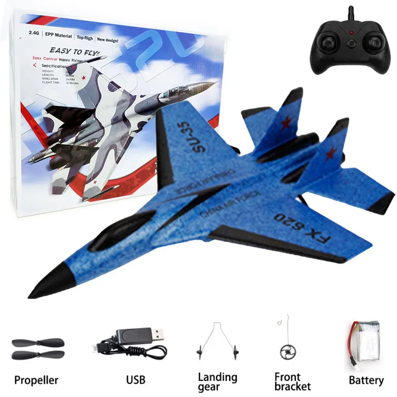 Радиоуправляемый пенопластовый самолет планер с радиоуправлением 2 4G