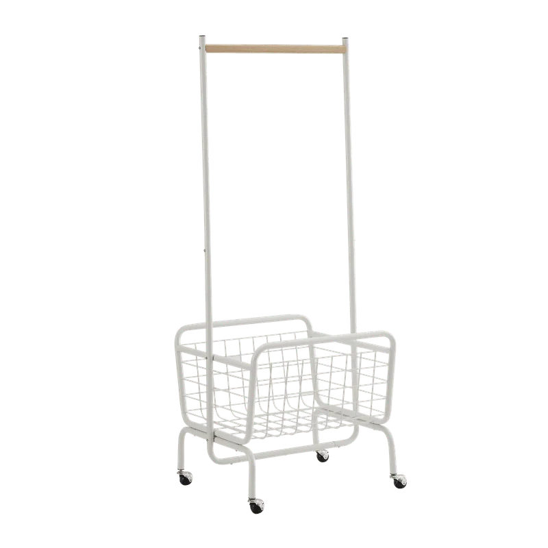

Luci Convenient Metal Clothes Rack ST17260 with Lockable Caster Wheels, Storage & Clothes Hanging Bar , Heavy Duty Clothing Rack