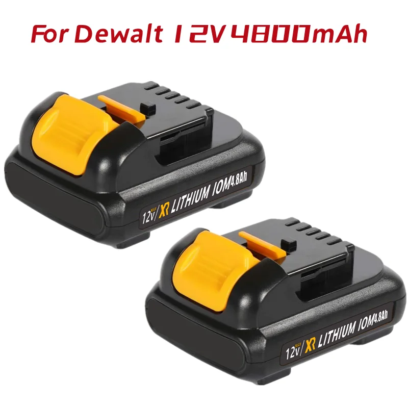 

2Pack 4800Ah 10.8V/12V Li-ion Battery DCB127 Replacement for Dewalt DCB124-XJ DCB120 DCB123 DCB127 DCB122 DCB124 DCB121