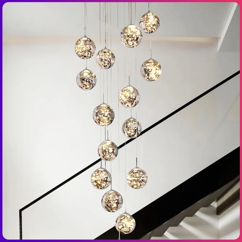 Современная спиральная Люстра для гостиной виллы лофта бесплатная доставка