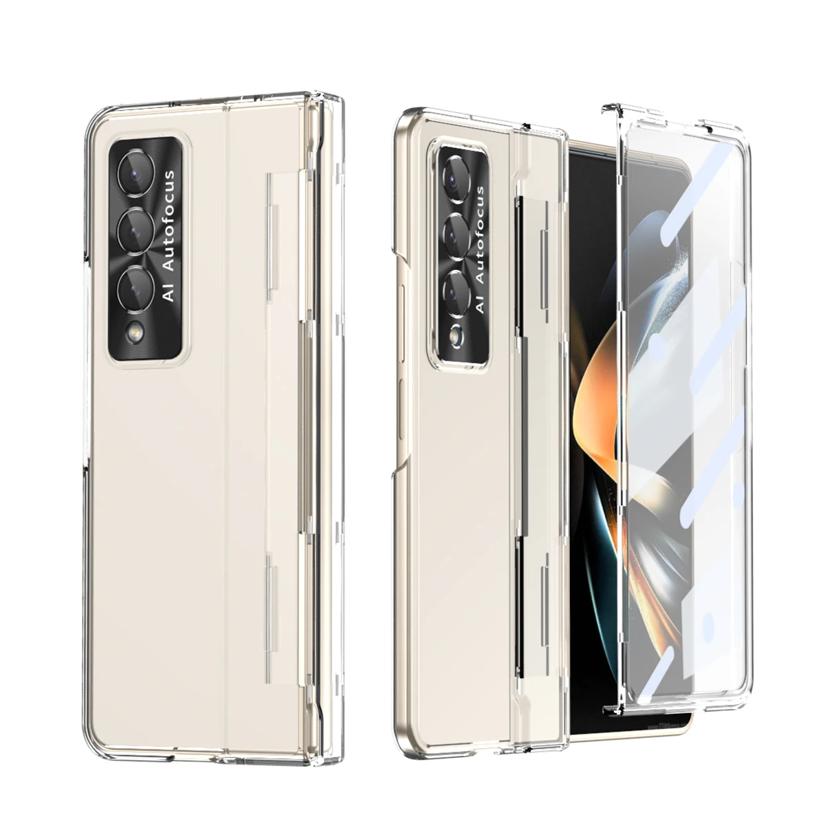 

For Samsung Fold4 Full Body Comfortable Glass Film Case for Samsung Galaxy Z Fold4 Fold 4 Fold3 Fold 3 Zfold4 Shockproof Cover