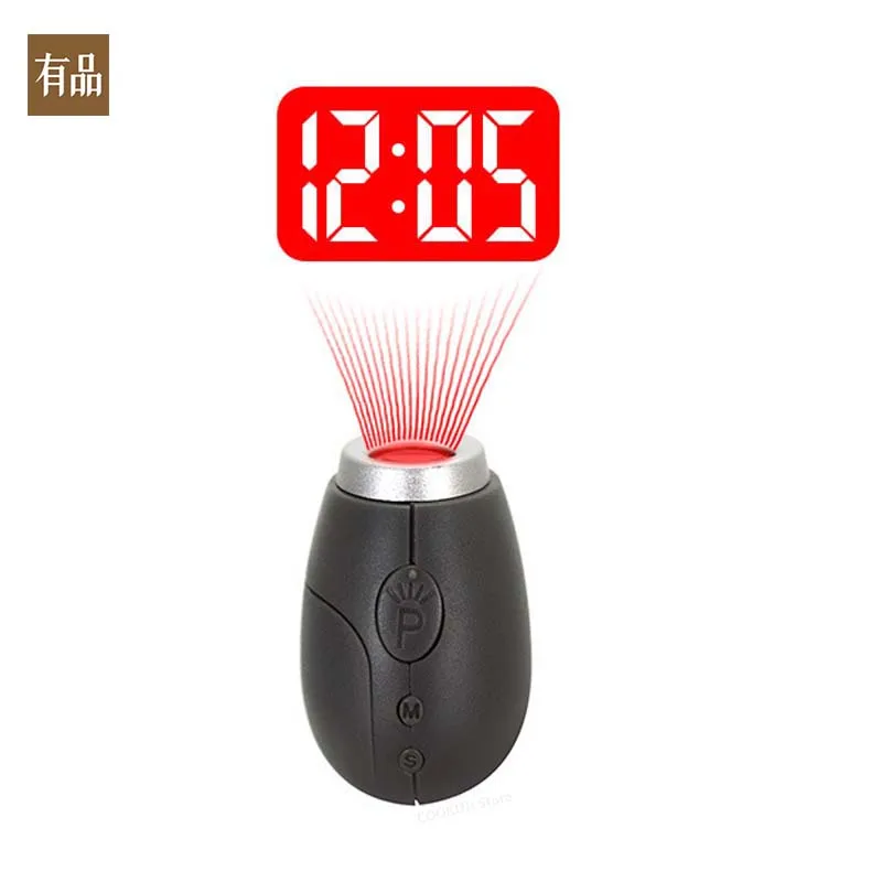 

Youpin Portable Digital Projection LED Clock with Time Projector Night Light Clocks Flashlight Timing Keychain Small Lanyard New