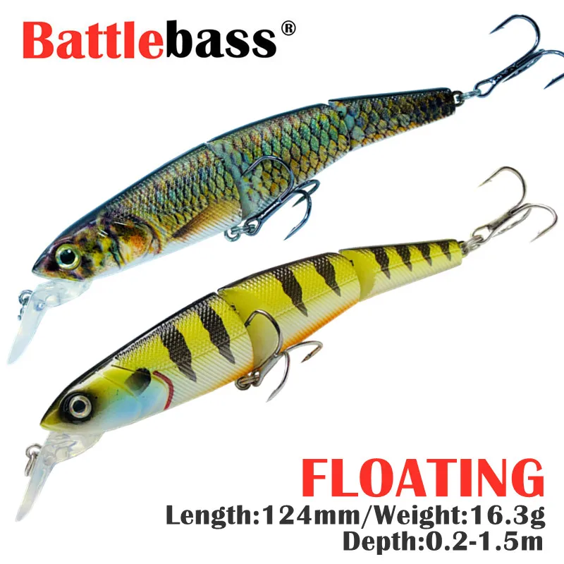 

1pcs Minnow Fishing Lure 16.3g 12.4cm Multi Jointed Sections Crankbait Sea Bass Artificial Hard Bait Trolling Pike Carp Fishing