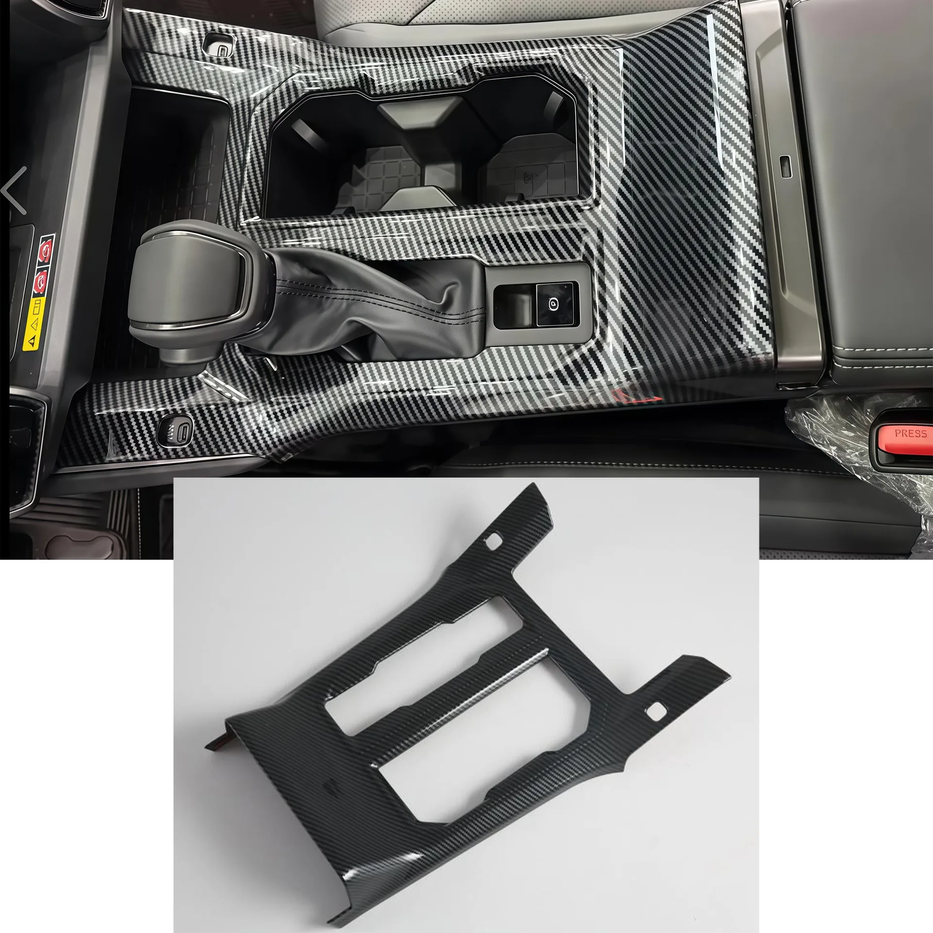 Фото Накладки из карбона ABS для Toyota RAV4 XA60 2026-2027 (левый руль): на дверные ручки, кнопки стеклоподъемников, панель переключения передач №4