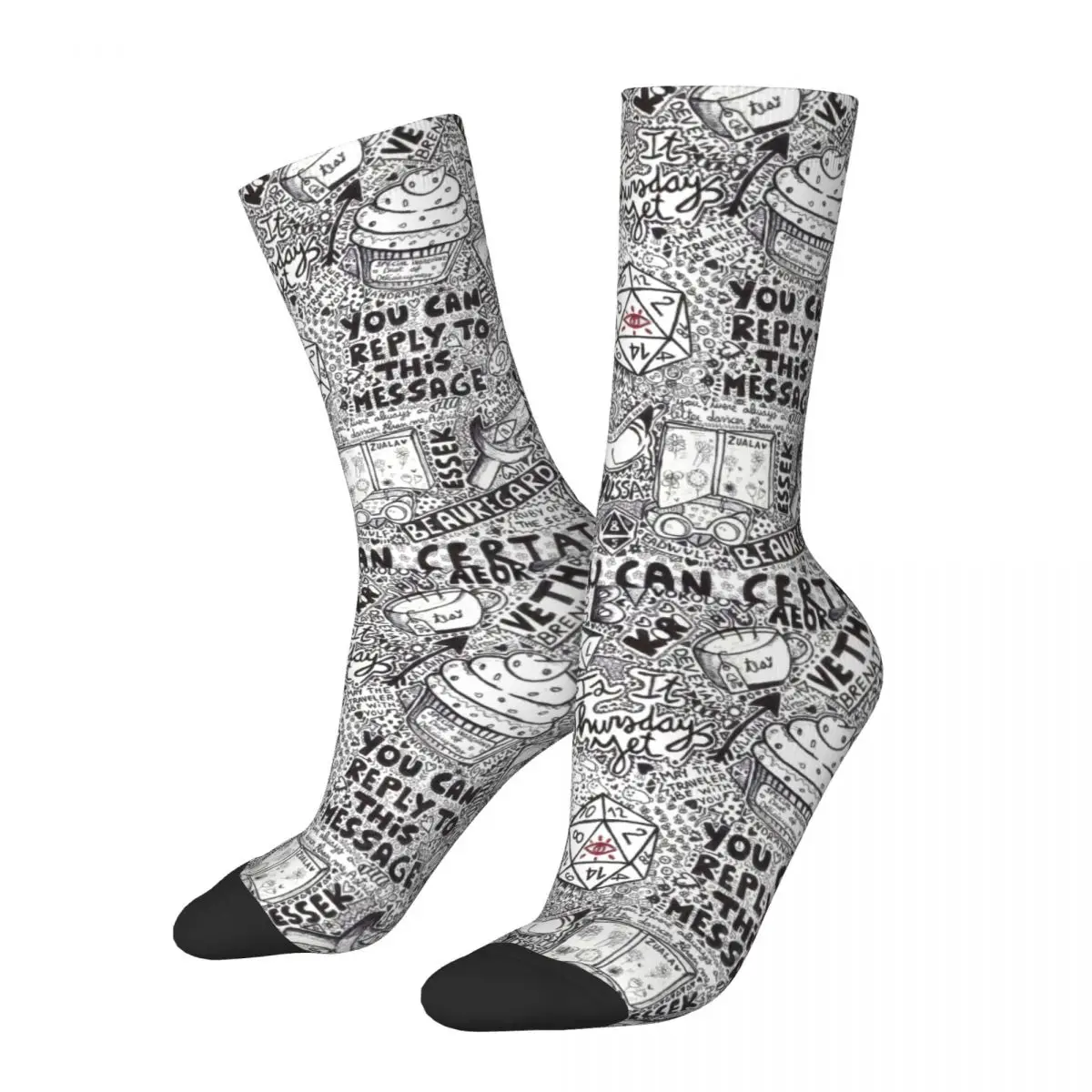 Носки Calebsworld Cryptid для мужчин и женщин, модные носки из полиэстера, новинка, весна, лето, Осень, Зима, чулки, подарок