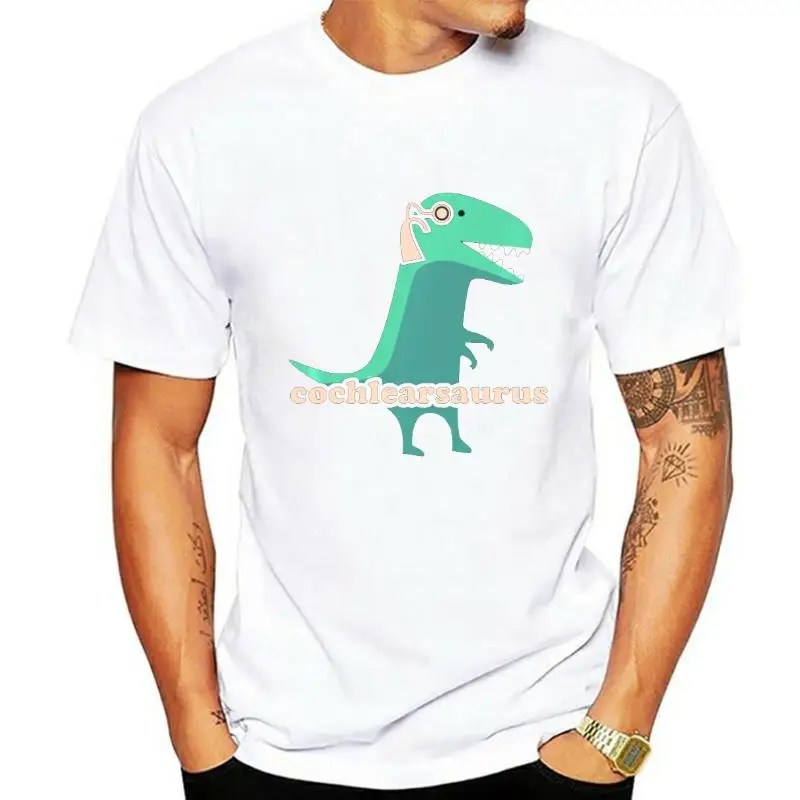 Футболка черная с рисунком динозавра и потери слуха |