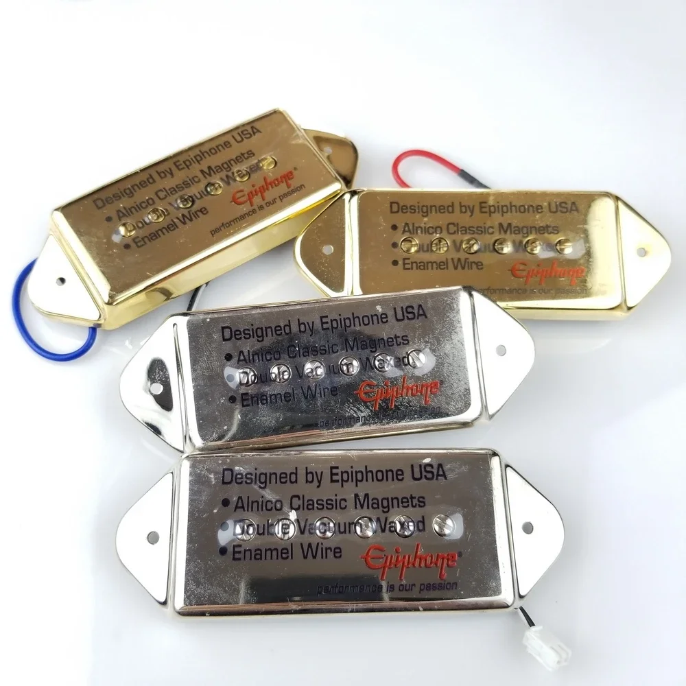 1 Set Epi Pickups Jazz Guitar Metal pickups Custom P90 Electric Humbucker Chrome Gold silver
