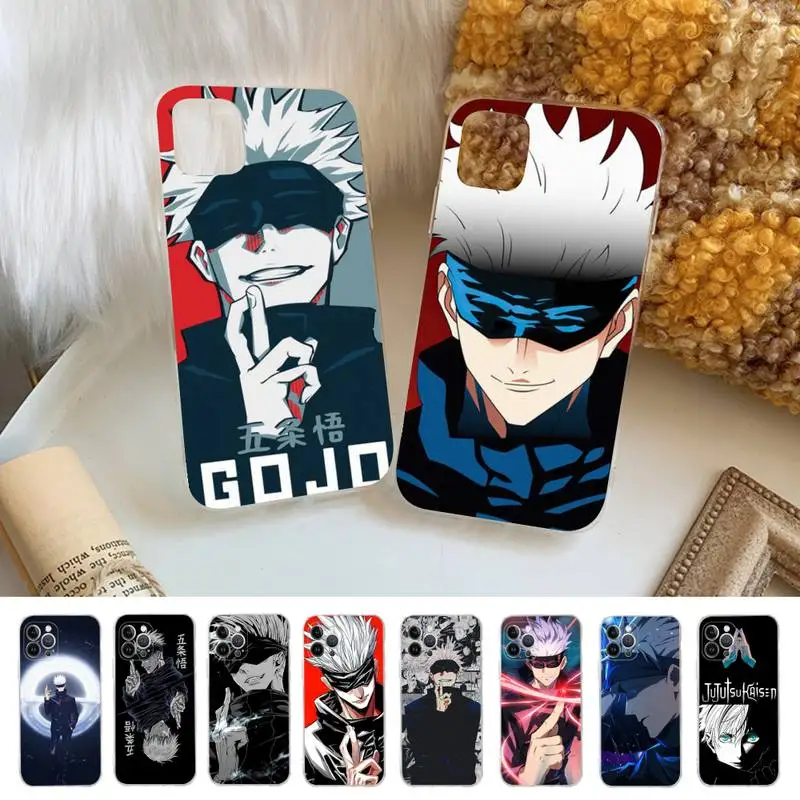 

Jujutsu Kaisen Gojo Satoru Phone Case Silicone Soft for iphone 14 13 12 11 Pro Mini XS MAX 8 7 6 Plus X XS XR Cover