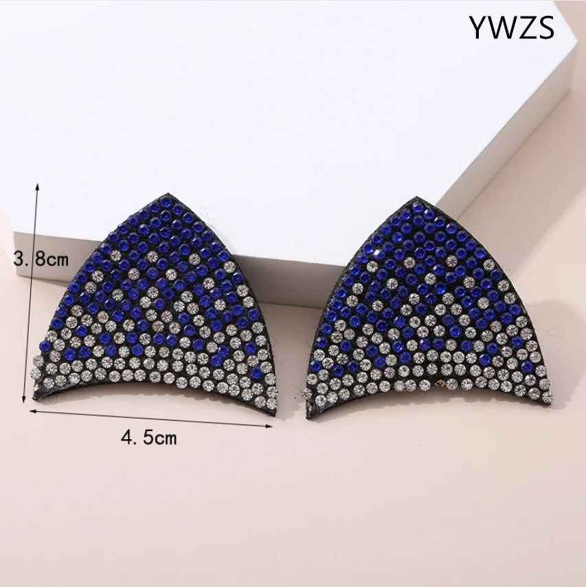 10 пар нашивок со стразами в форме ушей пришить DIY исправление мотив аппликация