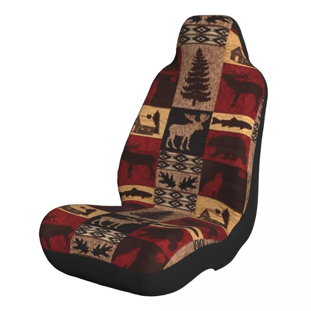 

Lodge Bear Deer Fish Universal Car Seat Covers Front Seats Protectors Cover for Truck Van SUV Seat Protecto Accessories