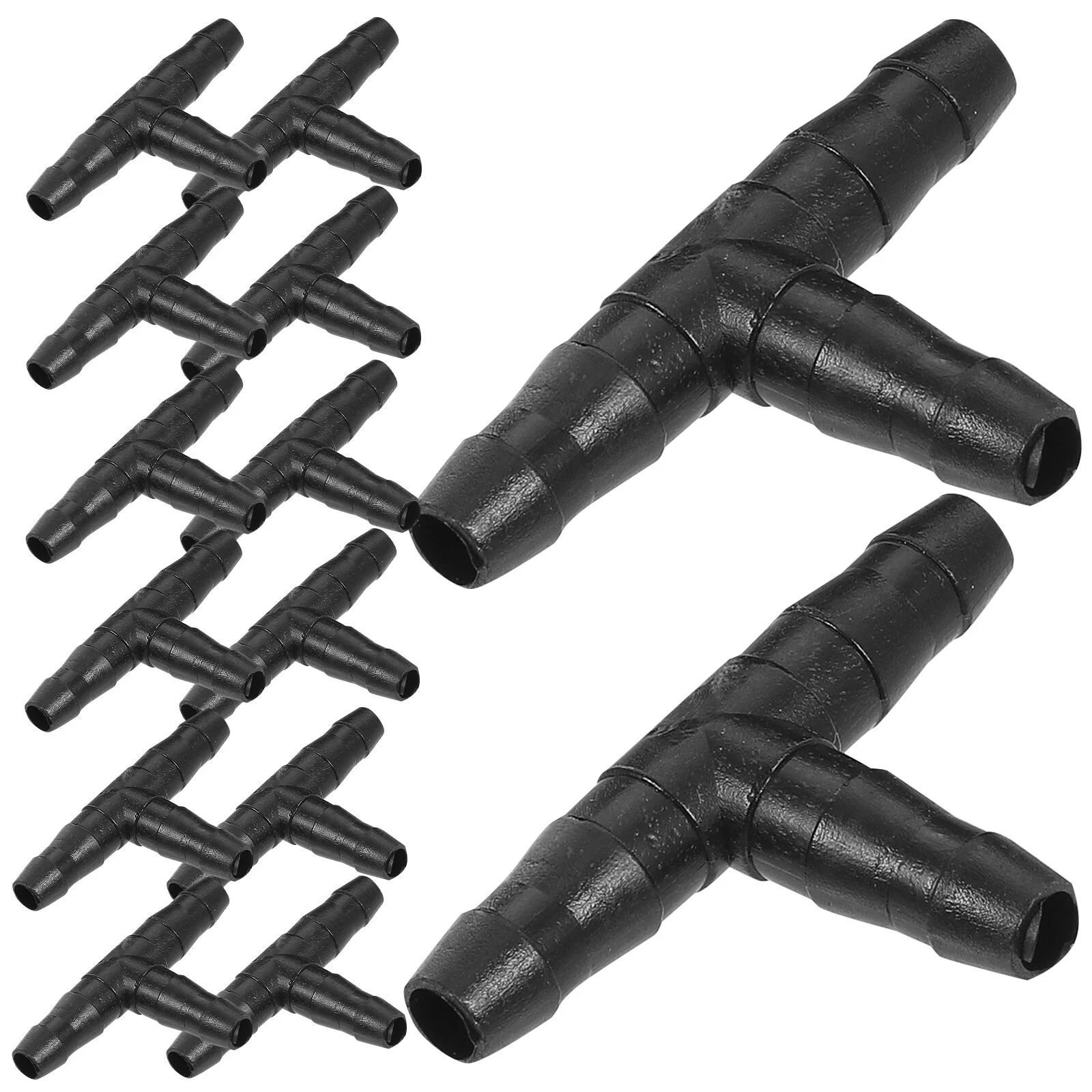 

100pcs Sodding Kit Garden Lawn Watering Irrigation Connector 4/7mm Hose Connector (Black)