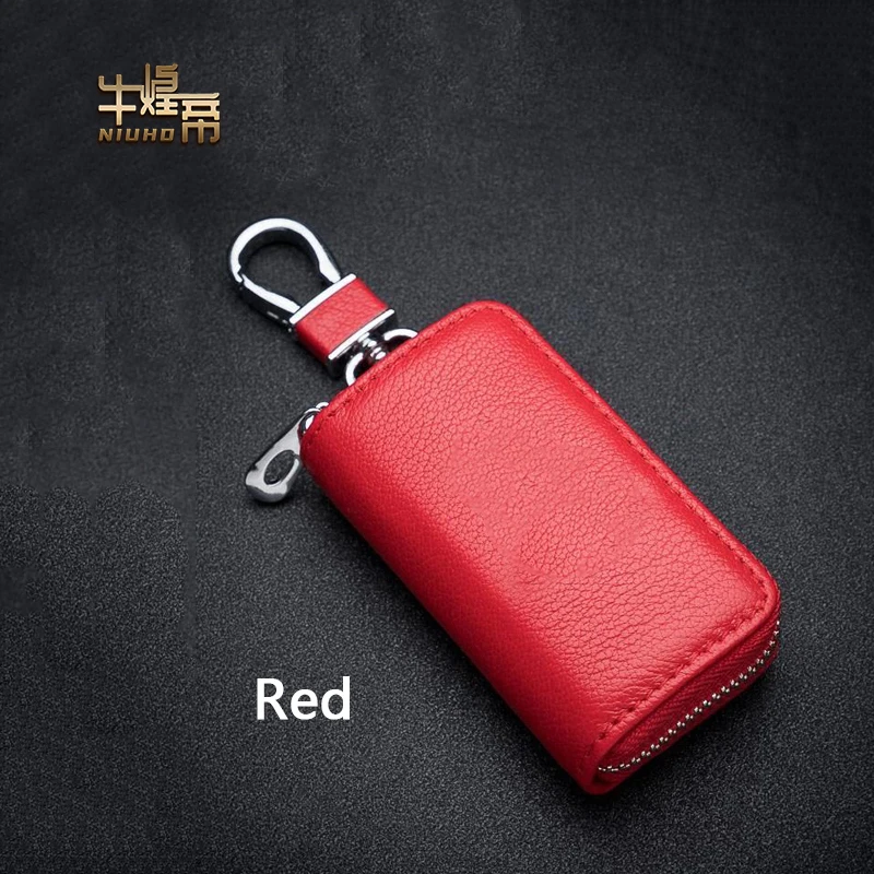 

Leather Car Key Case Universal Keychain For Fiat Abarth Alfa Romeo Opel Jeep Dodge Ram SAAB Key Cover Protector Bag Accessories