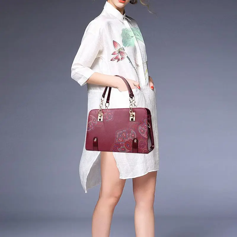 2022 hot sale designer printed bags for women famous brand ladies shopper bag shell elegant floral shoulder luxury handbags new free global shipping