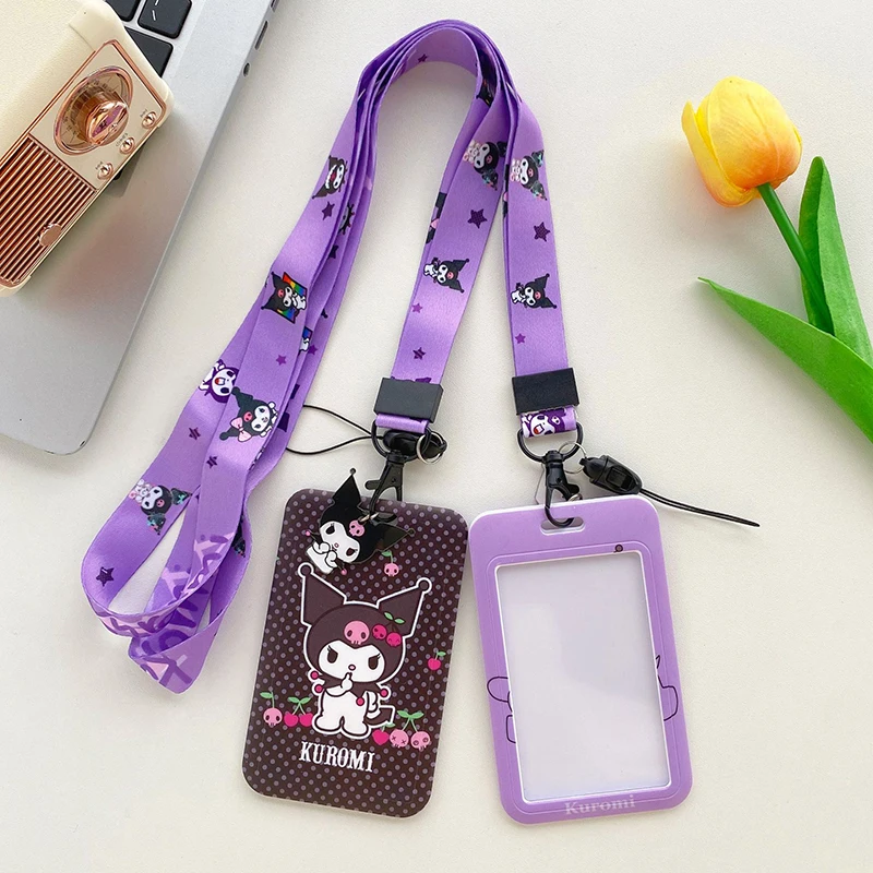 Коллекция 2024 года чехол для карты Sanrio модель Kuromi Id милый мультяшный значок фото