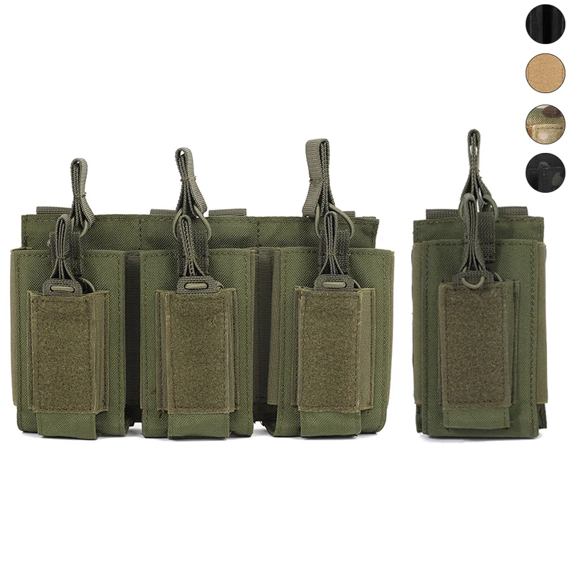 

Тактическая Тройная Магнитная сумка 5,56, сумка для боеприпасов, сумка для пистолета, сумка M4, Сумка MOLLE для магазина M16, страйкбольная АК-винтовка, Охотничьи аксессуары